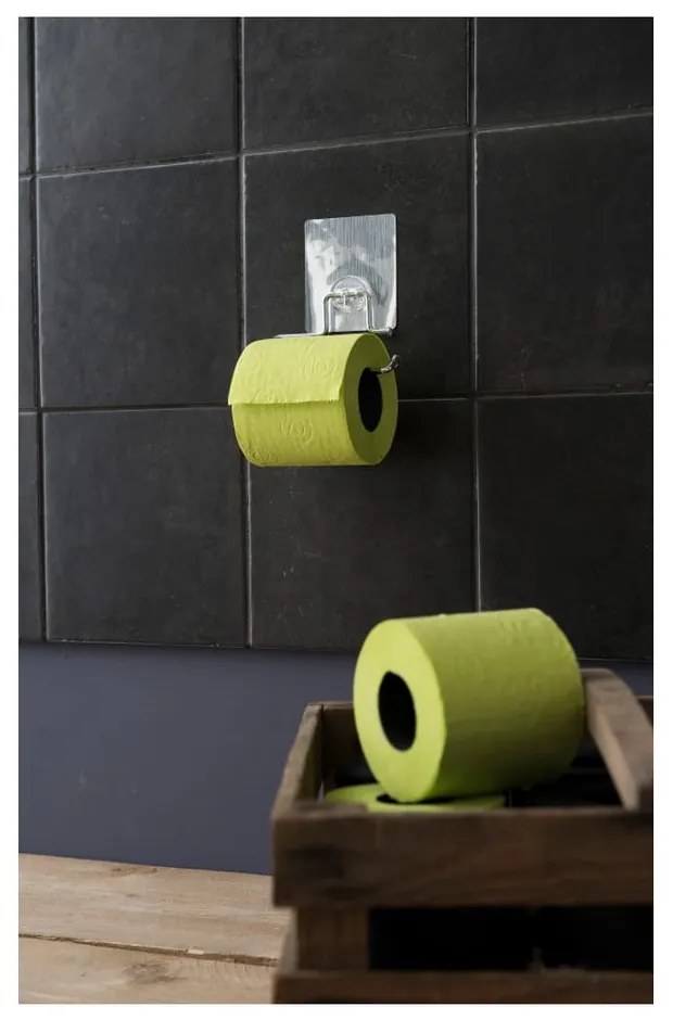 Самозалепващ се държач от хромирана стомана за тоалетна хартия Bestlock Magic Bath - Compactor