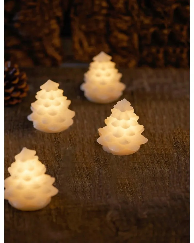 Бяла коледна светлинна украса 4 бр. ø 6,5 cm Carla – Sirius