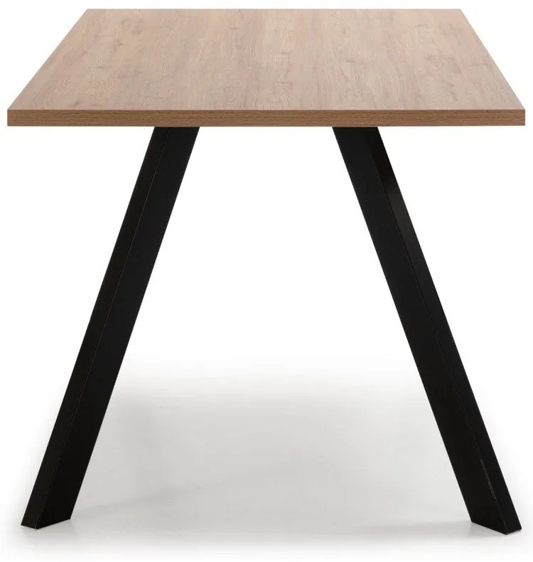 Маса за хранене с дъбов плот 90x160 cm Texas - Marckeric