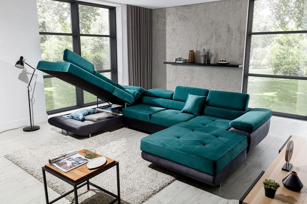 Ъглов диван Romeo-Left-Gray-Petrol