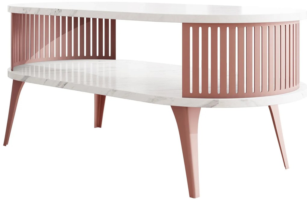 Холна маса Roenni Ember II-Бял мрамор