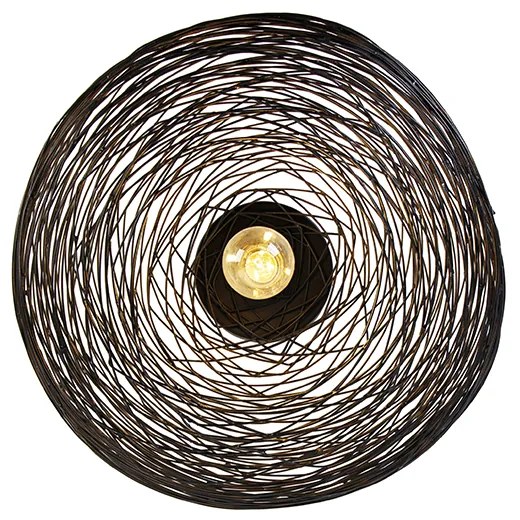 Дизайнерски плафон черен овален - Sarella