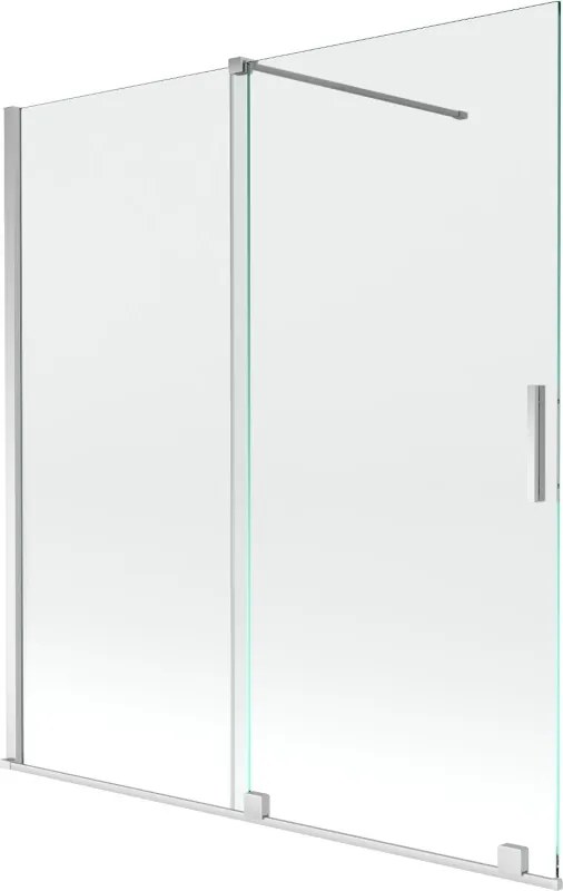 Mexen Velar душ екран с две подвижно сгъваеми крила 150 x 150 cm, прозрачен, хром