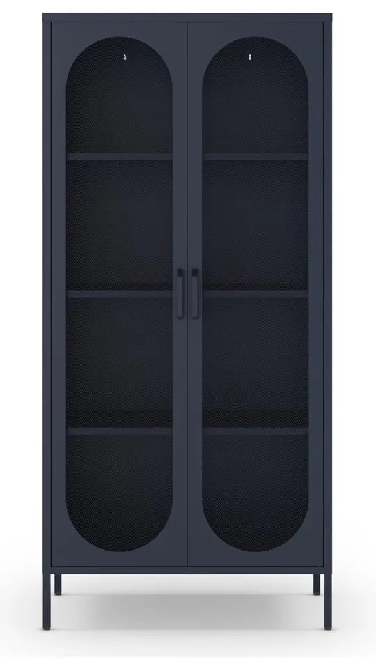 Тъмносиньо метално шкафче 80x170x40 cm Diora – Marckeric