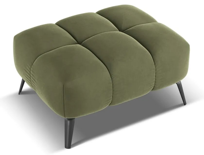 Зелена кадифена табуретка Nalu – Makamii