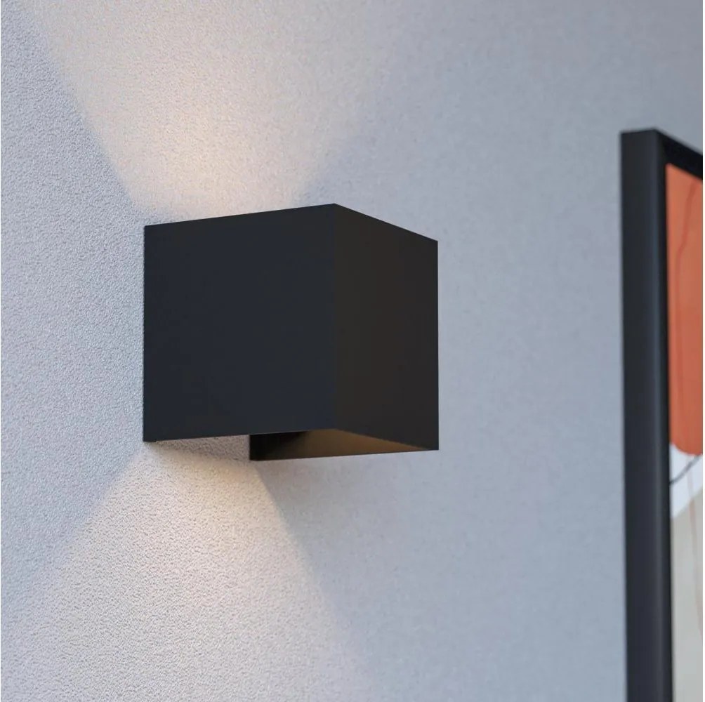 Eglo 74115-LED Външна стенна лампа със сензор RINCINE LED/2,2W/5V IP44 черна