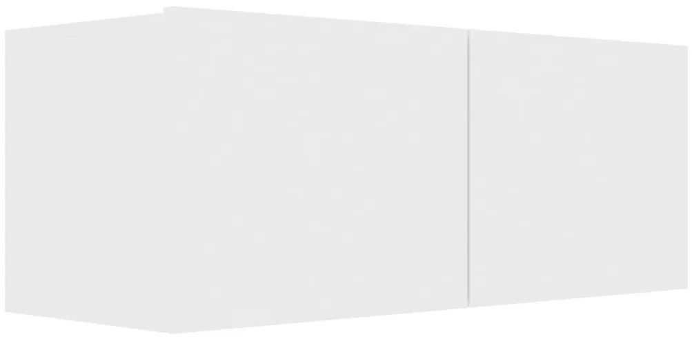 801472 vidaXL ТВ шкаф, бял, 80x30x30 см, инженерно дърво