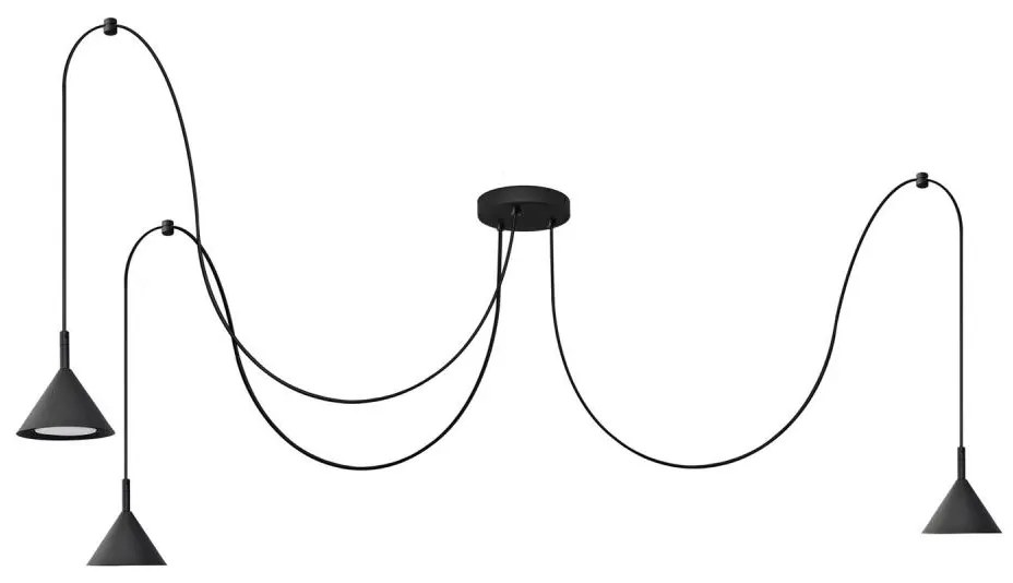 Пендел ETNA 3xGX53/10W/230V паяк черен