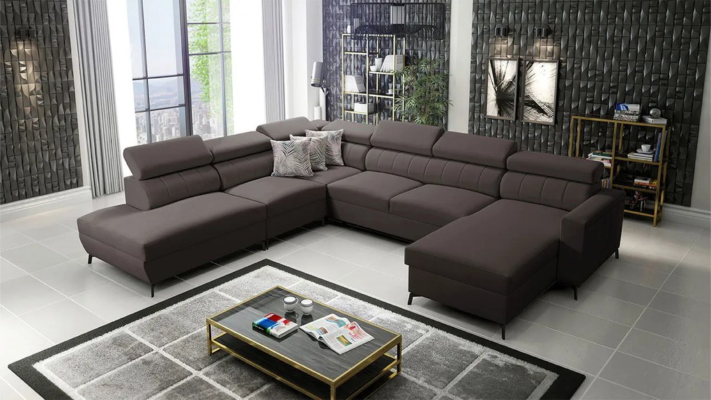 Ъглов диван Baltico IX-Right-Kafe