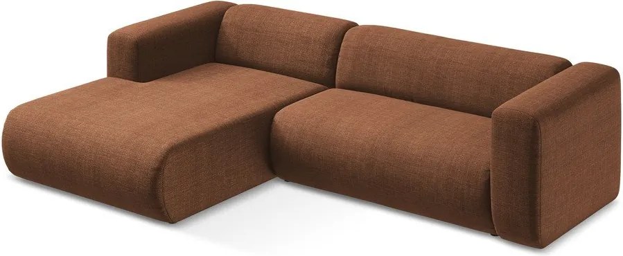 Теракотен ъглов диван (ляв ъгъл) Ekahi – Makamii