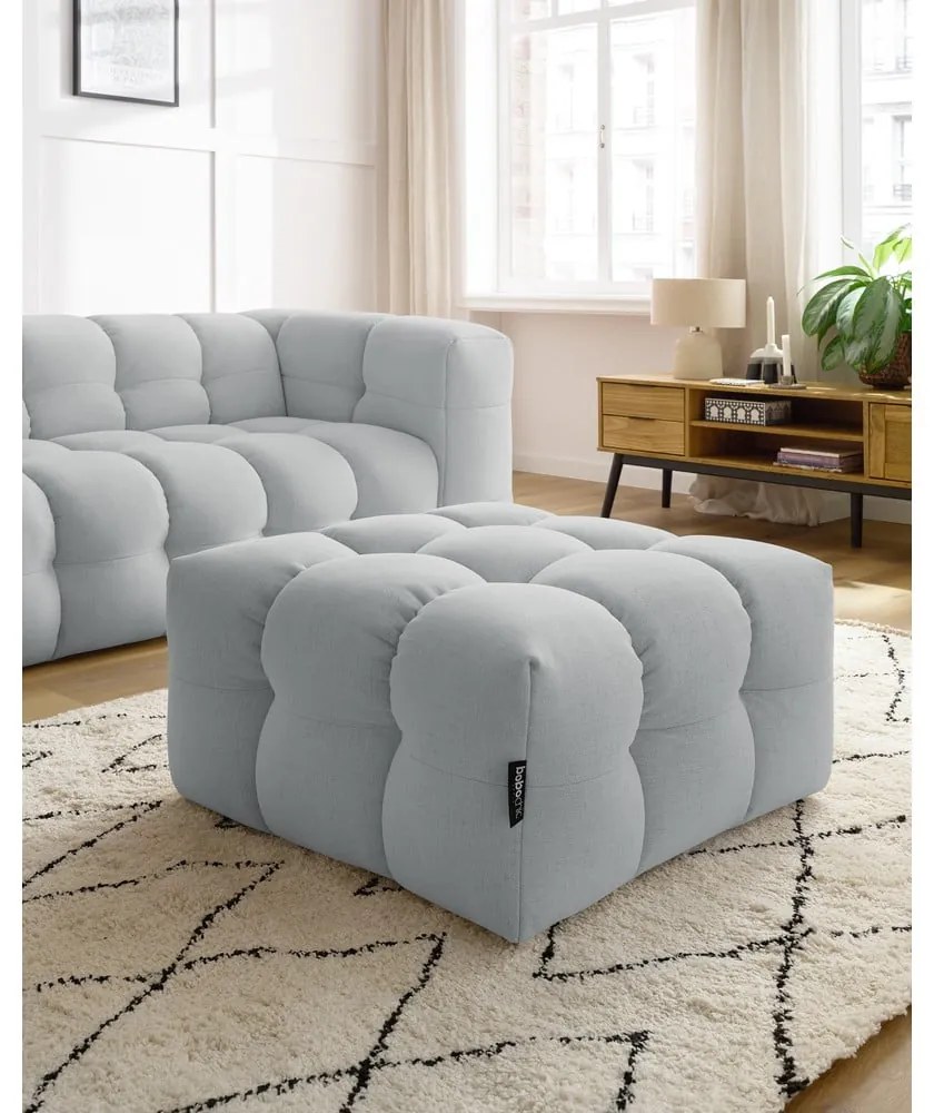 Светлосива табуретка за крака Cloud - Bobochic Paris