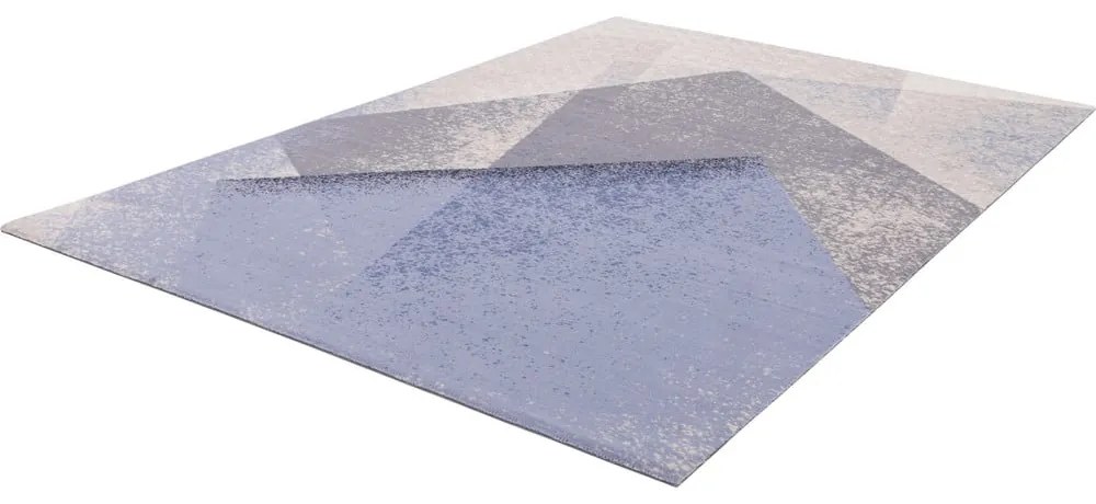 Светлосин вълнен килим 160x240 cm Folds - Agnella