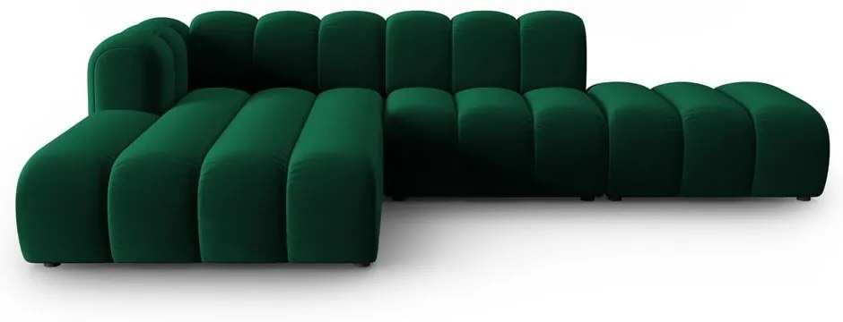 Тъмнозелен ъглов диван (ляв ъгъл) Lupine – Micadoni Home