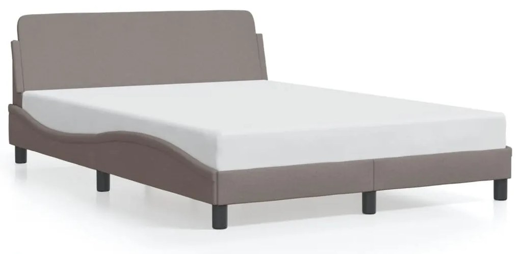 373149 vidaXL Рамка за легло без матрак, таупе, 120x200 см, плат