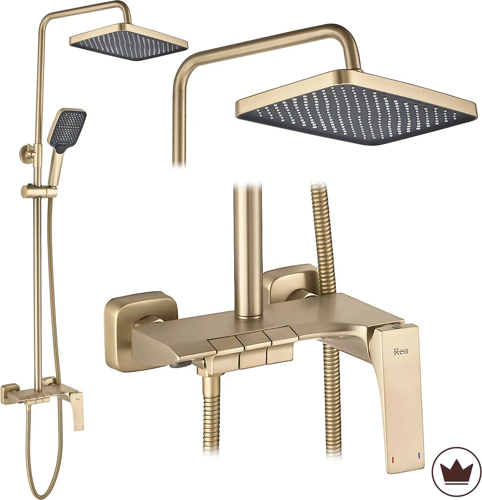 Комплект за душ PREMIUM REA JOE Brush Gold