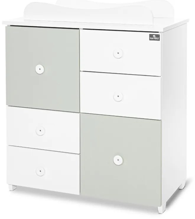 LORELLI Classic Шкаф с повивалник БЯЛО / MILKY GREEN