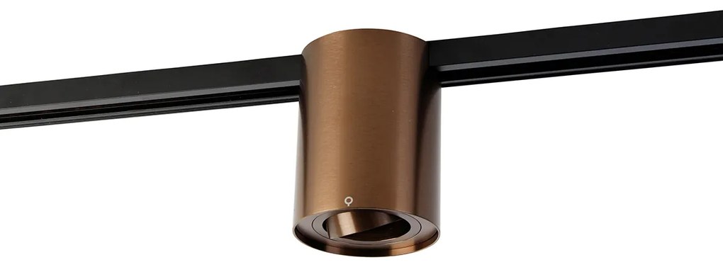 Модерен 1-фазен релсов прожектор тъмно бронз - Rondoo Up