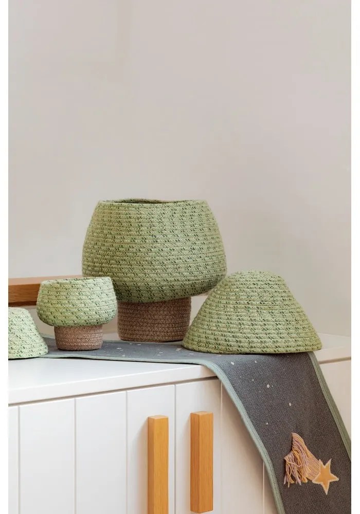 Зелена текстилна детска кошница за играчки ø 25x36 cm Big Tree – Lorena Canals