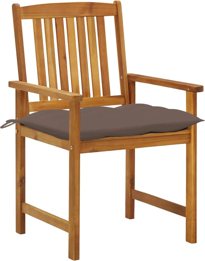 3078201 vidaXL Градински столове с възглавници, 8 бр, акация масив