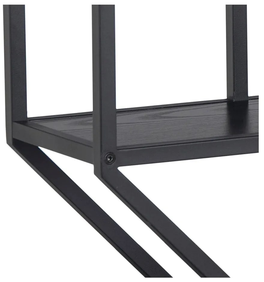 Черен двуетажен метален рафт Seaford - Actona