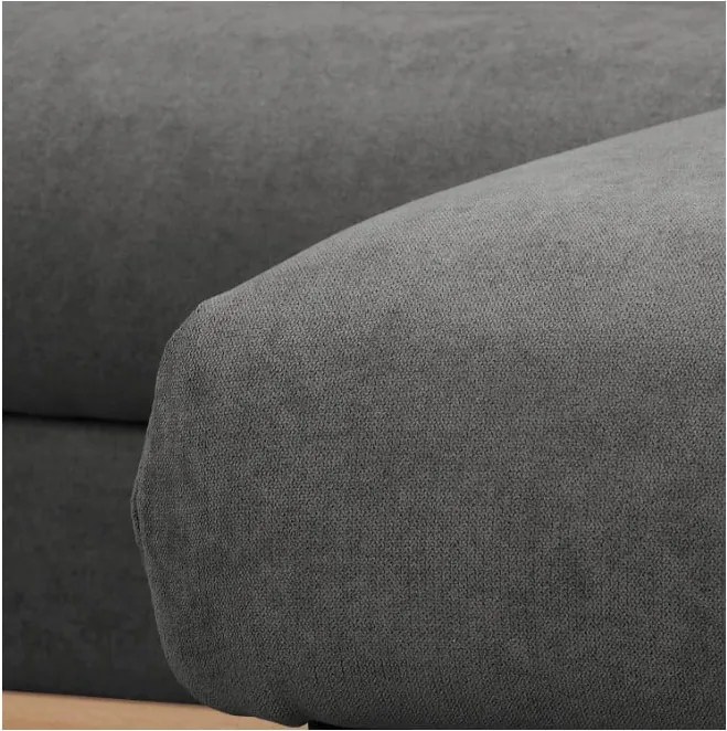 Тъмносив ъглов диван (десен ъгъл) Beata - Ropez