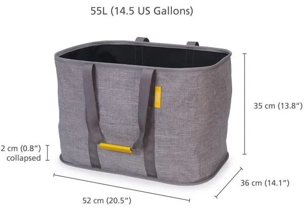 Сив текстилен сгъваем кош за пране 55 l Hold-All Max – Joseph Joseph
