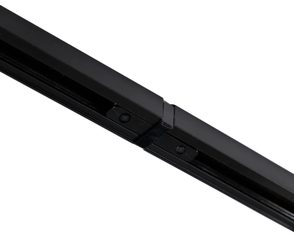 Модерна 1-фазна релсова система с 10 броя прожектори черна - Jeana