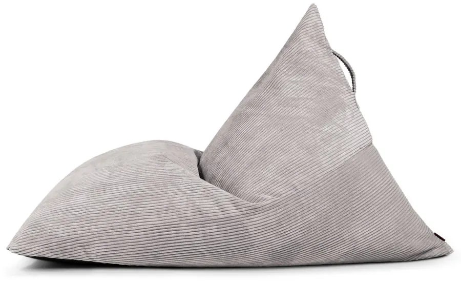 Светлосив пуф от рипсено кадифе Razzmatazz – SLOWDOWN