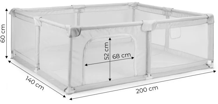 Детска кошара - сух басейн, детска площадка + чанта за носене Šírka: 160 cm | Dĺžka: 180 cm