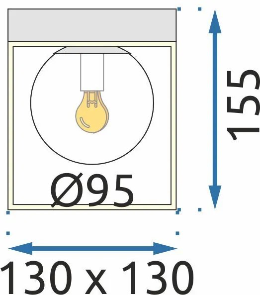 Плафон за таван Gold White APP1166-1C