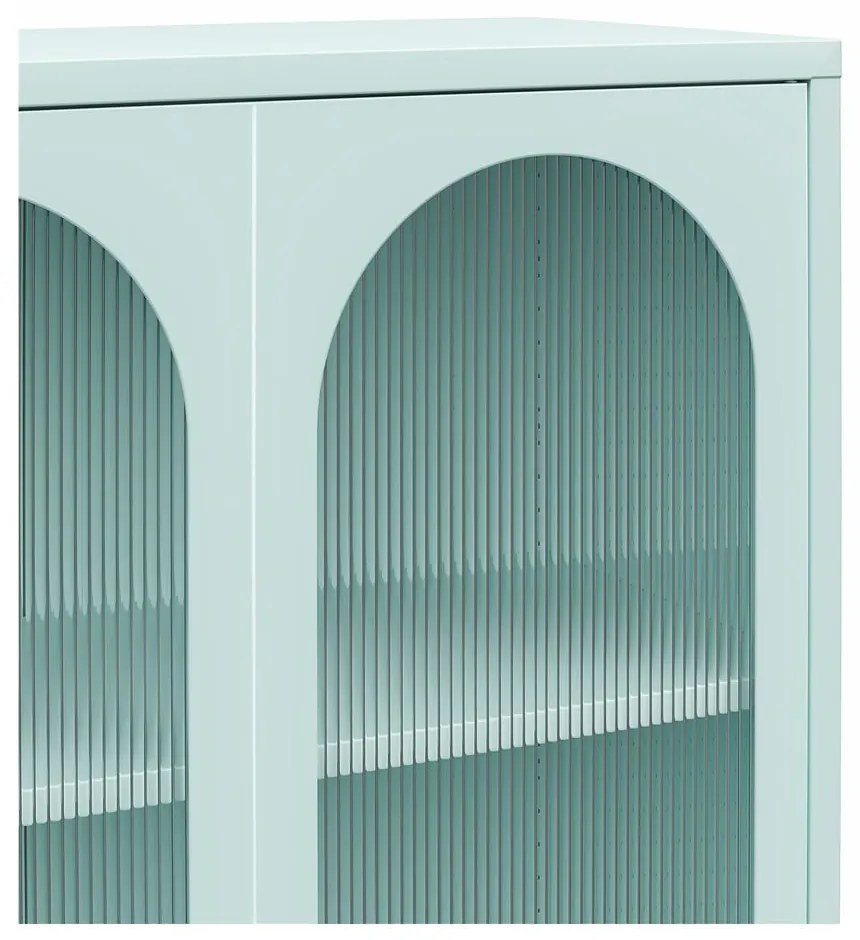 Светлосиня метална витрина 80x186x40 cm Luna – Støraa