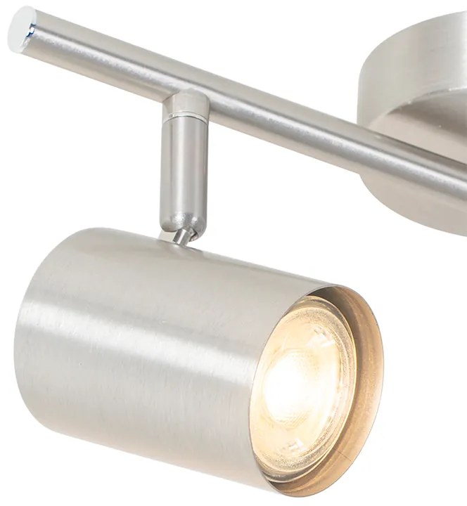 Модерна таванна лампа стомана 2-светлина регулируема - Jeana