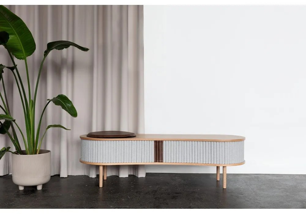 Телевизионна масичка в кафяво и бежово от дъб 140x40 cm Audacious - UMAGE