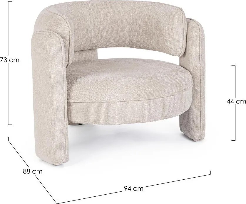Бежово кресло Aisha – Bizzotto