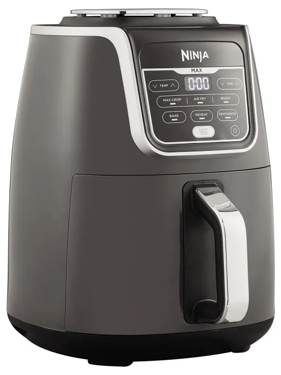 Фритюрник с горещ въздух Ninja AF160EU, 1750W, 5.2 л, 6 програми, Max Crisp, Сив