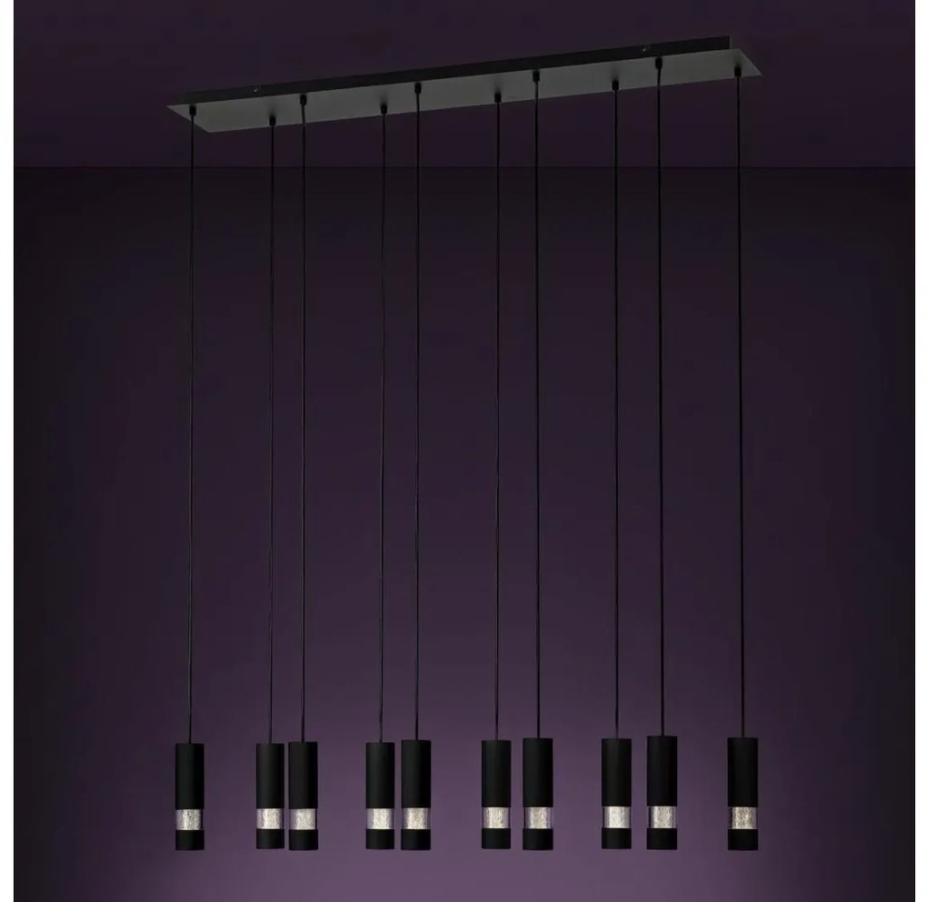 Eglo 39707 - LED Висящ полилей BERNABETA 10xGU10/4,6W/230V черен