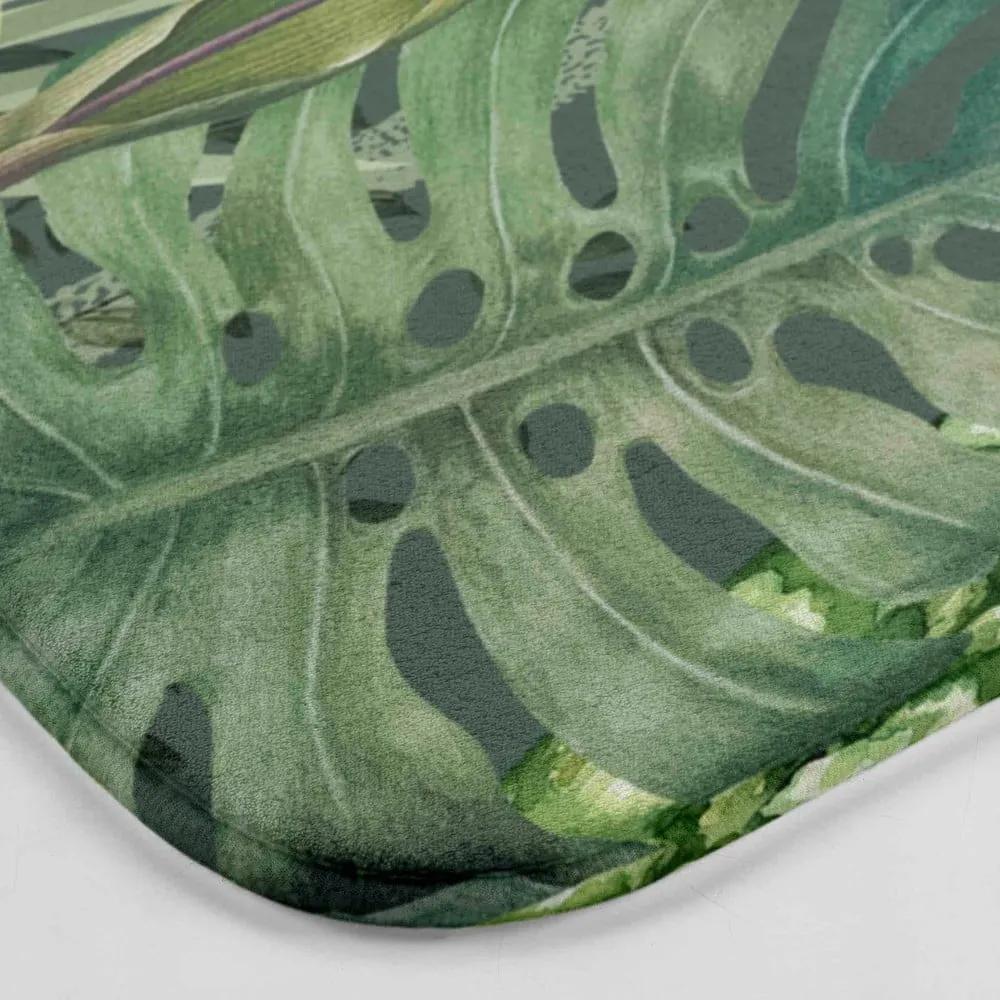 Зелен килим за баня 45x75 cm Vagabonde – douceur d'intérieur
