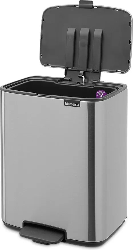 Стоманено кошче за боклук с педал в матово сребрист цвят 12 l Bo – Brabantia