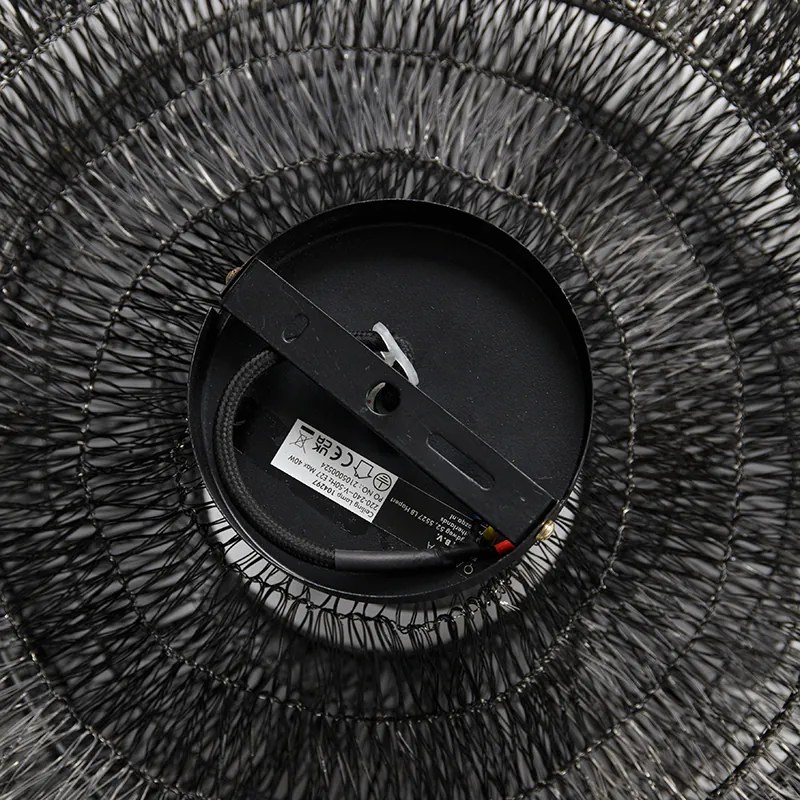 Ориенталски таванен аплик черен 45 см - Vadi