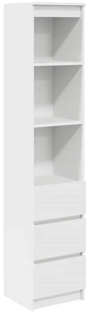 861661 vidaXL Висока дъска бяла 37,5x35x180 см инженерно дърво