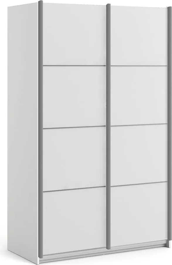 Бял гардероб с плъзгащи се врати 122x202 cm Verona - Tvilum