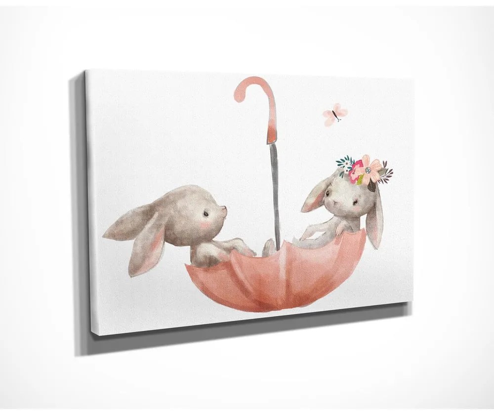 Детска картина 40x30 cm Bunnies - Wallity