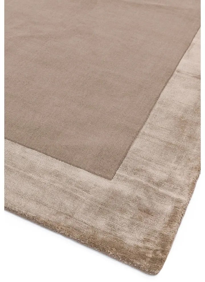 Светлокафяв ръчно изработен килим със смес от вълна 120x170 cm Ascot – Asiatic Carpets
