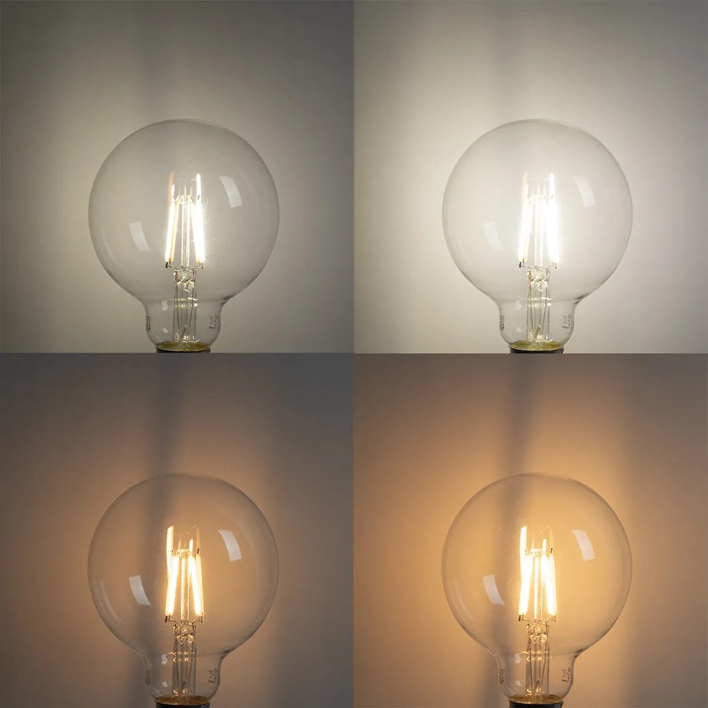 Комплект от 5 интелигентни LED крушки E27 G95 4.5W 470lm 2700-6500K