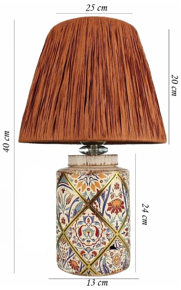 Кафява настолна лампа (височина 40 cm) Alev – Opviq lights