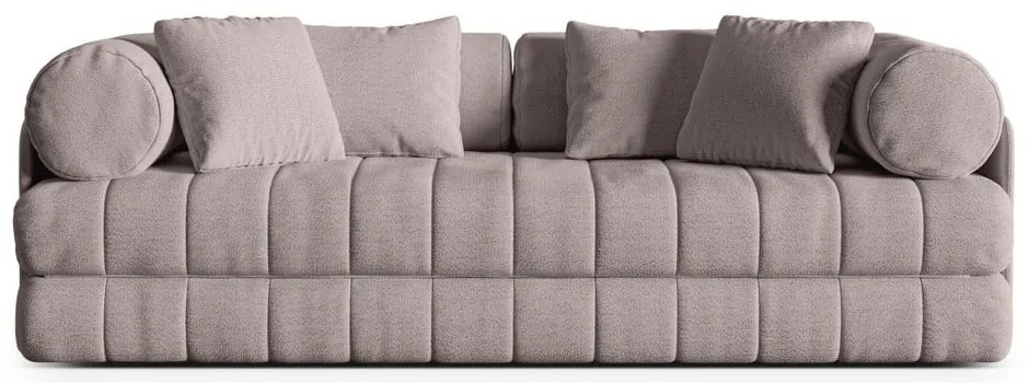 Сиво-бежов сгъваем диван от прежда с примки от букле 206 cm Kemi – Cosmopolitan Design