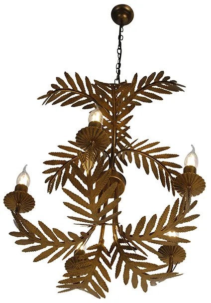 Винтидж полилей златен 5-светлина - Botanica