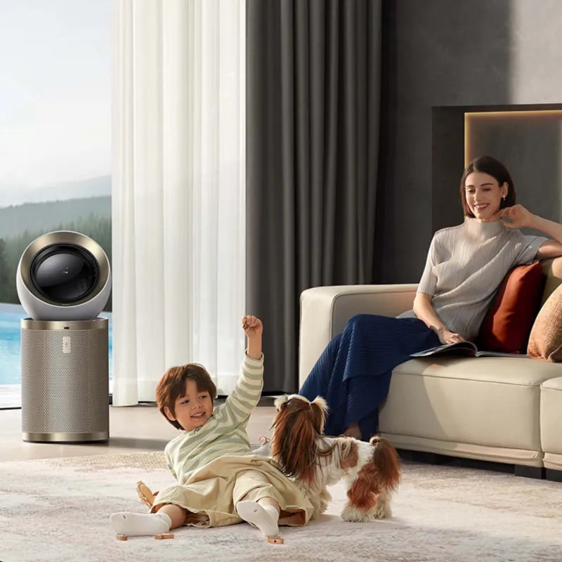 Пречиствател за въздух Dreame AirPursue PM20 CVF14A, 48 м2, Автоматизирани функции, Отопление, Плазмена и UVC стерилизация, TVOC, LCD, HEPA, Бял/бронз