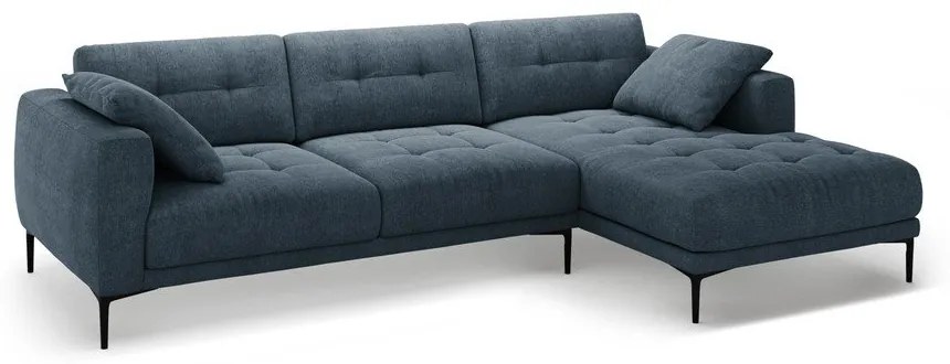 Тъмносин ъглов диван (десен ъгъл) Bemy – Micadoni