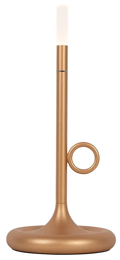 Комплект от 2 външни настолни лампи златисти с димер презареждаеми - Sjarel